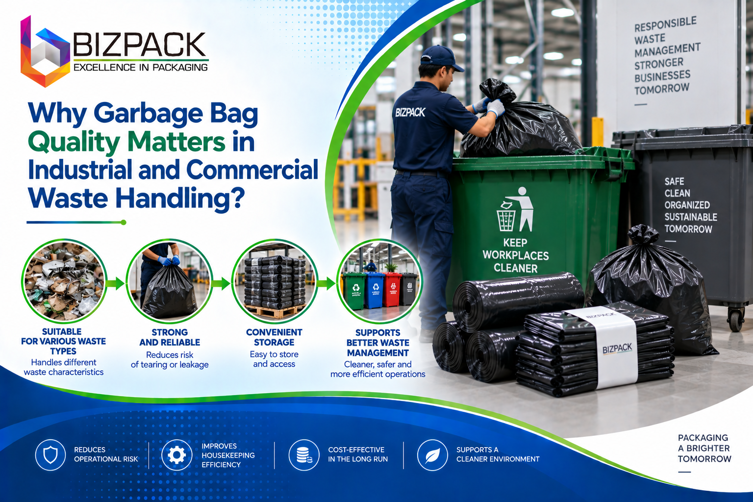Why Garbage Bag Quality Matters in Industrial and Commercial Waste Handling ?